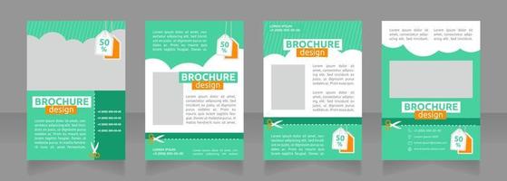 Summer travel deal with coupon clipping blank brochure design vector