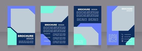 College education and student learning program blank brochure design. Template set with copy space for text. Premade corporate reports collection. Editable 4 paper pages vector