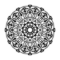 Circular pattern mandala art decoration elements. vector