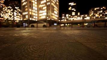 beau timelapse hyperlapse du trafic nocturne de la ville de miami video