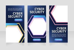 Innovations in cyber security web banner design template vector