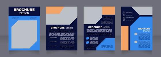 Space discovery and cosmos technology increase blank brochure design. Template set with copy space for text. Premade corporate reports collection. Editable 4 paper pages vector