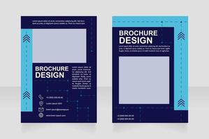 Engineering system and energy blank brochure design vector