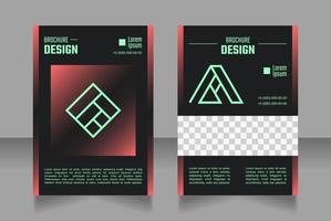 Contact info of company blank brochure design vector