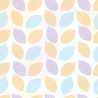 seamless pattern - leaves of gentle pastel color vector