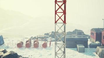 antarctisch station op het Antarctisch Schiereiland video