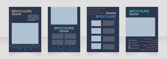 Technology for comfortable life blank brochure design vector