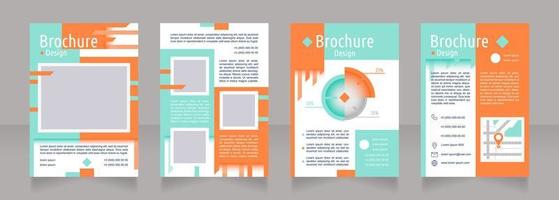 Achieving market success blank brochure design vector