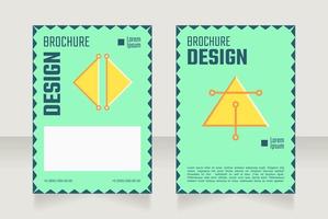 Firm contact info blank brochure design vector