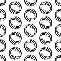 Seamless pattern with black and white colour background, circle, round shape. Vector illustration.