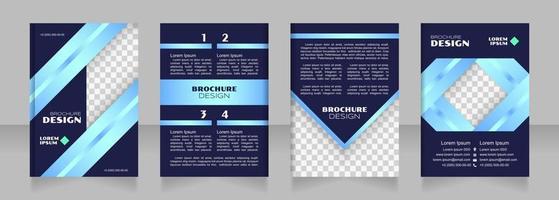 Interest rate blue blank brochure design