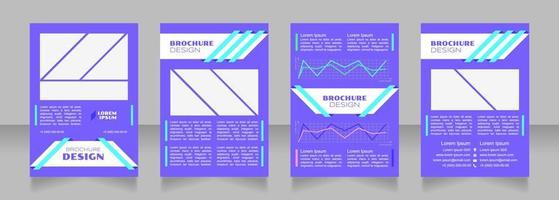 Capital goods blue blank brochure design vector