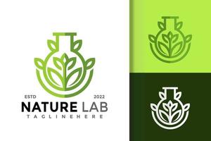 Nature Lab Logo Design Vector Template