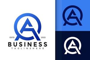 Letter A Circle Business Logo Design Vector Template