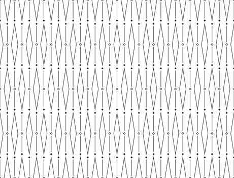 Seamless pattern with black and white colour background, rectangle, rhombus shape. Vector illustration.
