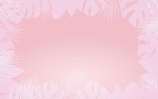 marco de hoja tropical de verano, fondo de hojas de palma con lugar para el texto. ilustración vectorial vector