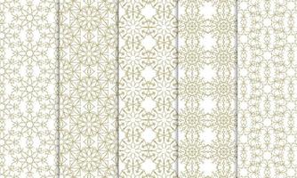 Set of islamic, ornamental, artistic, decoration and seamless patterns. Perfect to background, fabric, etc. vector