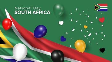 Happy National Day South Africa. Banner, Greeting card, Flyer design. Poster Template Design vector