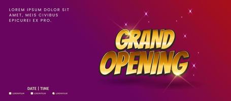 Grand Opening shop  vector template