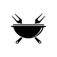 vector de plantilla de diseño de icono de logotipo de parrilla