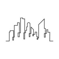 modern city skyline design vector