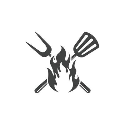 grill logo icon design template vector 8040264 Vector Art at Vecteezy