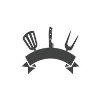 grill logo icon design template vector