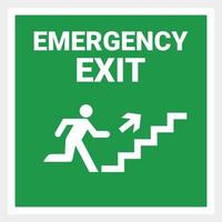 Emergency exit direction. Safe condition sign vector