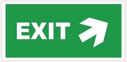 Emergency exit door ladder vector. direction sign. green color. safety illustration vector