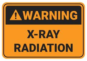 Safety sign warning x-ray radiation.symbol illustration. Osha and ANSI standard. xray vector