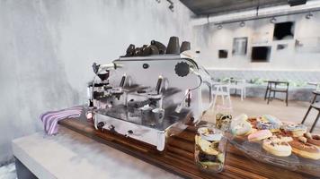 gros plan des machines à café qui fonctionnent automatiquement video