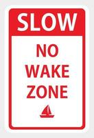 Slow, no wake zone. Safety sign Vector Illustration. OSHA and ANSI standard sign. eps10
