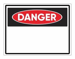 Danger sign. Blank sign isolated on white background.  Vector illustration. ANSI and OSHA standard.