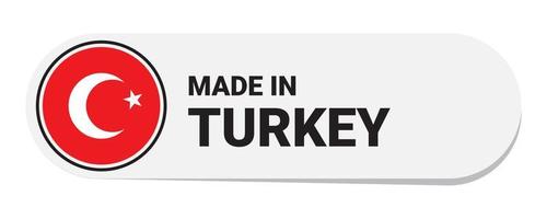 icono hecho en Turquía, aislado sobre fondo blanco vector