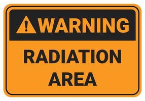 Warning Confined Radiation area. Safety sign Vector. ANSI and OSHA standard safety signs. eps10 vector