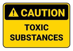 Sign Toxic substances. caution sign. vector illustration OSHA and ANSI.