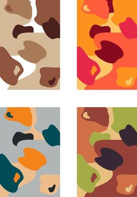 Set of colorful abstract backgroud