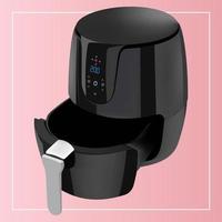 Air fryer kitchen vector realistic design