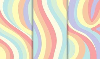Vector set abstract colorful fluid background