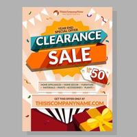 Happy Unboxing Clearance Sale Discount Poster Page vector