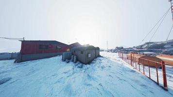 estación antártica en la península antártica video