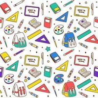 School Stuff Pattern vector