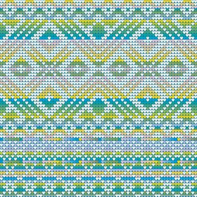 Gradient Cool Colors Seamless Pattern of Christmas Ugly Sweater