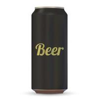 Realistic beer can vector