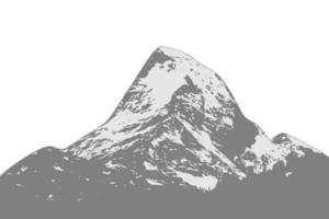 Mountain peak silhouette vector