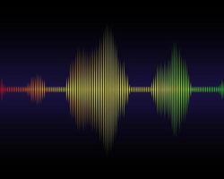 Music sound waves vector