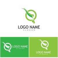 Aloe vera Wave Logo Template vector symbol nature