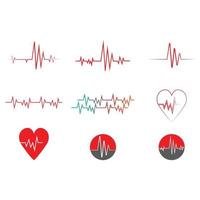 Pulse line ilustration vector template