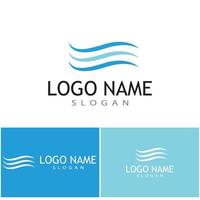 Water wave icon vector illustration design logo