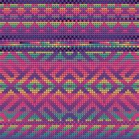 Magenta Gradient Colors Seamless Pattern of Christmas Knitting vector